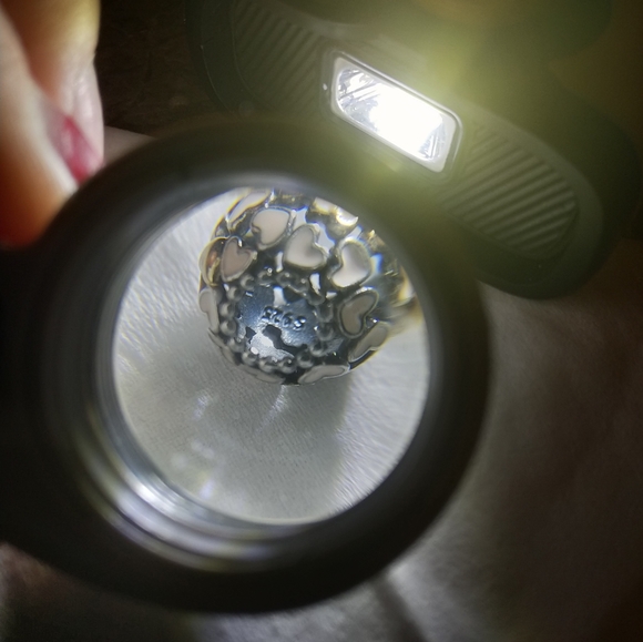 Pandora pink enamel 14k gold charm - Picture 4 of 8